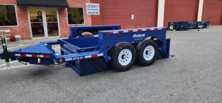 New 6'3  x 12' Air-Tow UT12-10 Drop Deck Utility Flatbed Equipment Trailer 13.35k