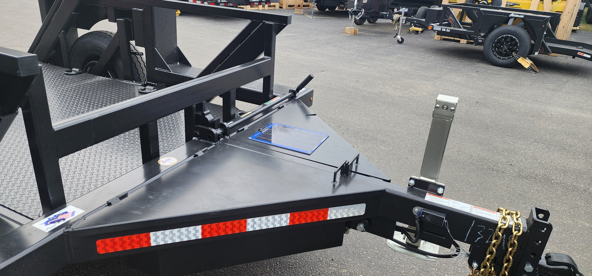 New 4'9" x 10' Air Tow SN10-55 Single Axle Drop Deck Flatbed Trailer 7.7k***BLACK