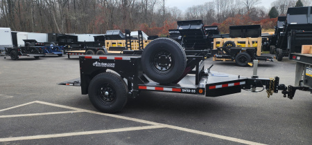 New 4'9" x 10' Air Tow SN10-55 Single Axle Drop Deck Flatbed Trailer 7.7k***BLACK