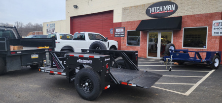 New 4'9" x 10' Air Tow SN10-55 Single Axle Drop Deck Flatbed Trailer 7.7k***BLACK