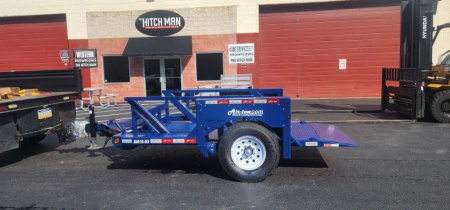 New 4'9  x 10' Air Tow SN10-55 Single Axle Drop Deck Flatbed Trailer 7.7k***BLACK