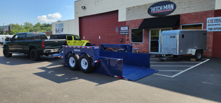 New 6'3  x 14' Air-Tow UT14-10 Drop Deck Utility Flatbed Equipment Trailer 13.5k