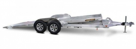 New 7 x 18 Aluma 8218 Anniversary Edition Tilt Car/Utility Trailer, 7k GVWR ***w/Stone Guard, Toolbox, LED Bed Lights, Black Alum Wheels