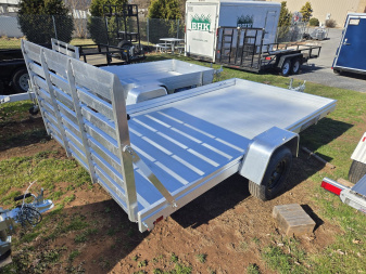 New 6.5 x 12 Aluma 7812ESA  Aluminum Utility Trailer, 3K GVWR **w/Tongue Handle