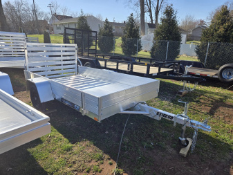 New 5'3  x 10' Aluma 6310ESA Aluminum Utility Trailer, 2K GVWR w/ 12  Solid Side Kit