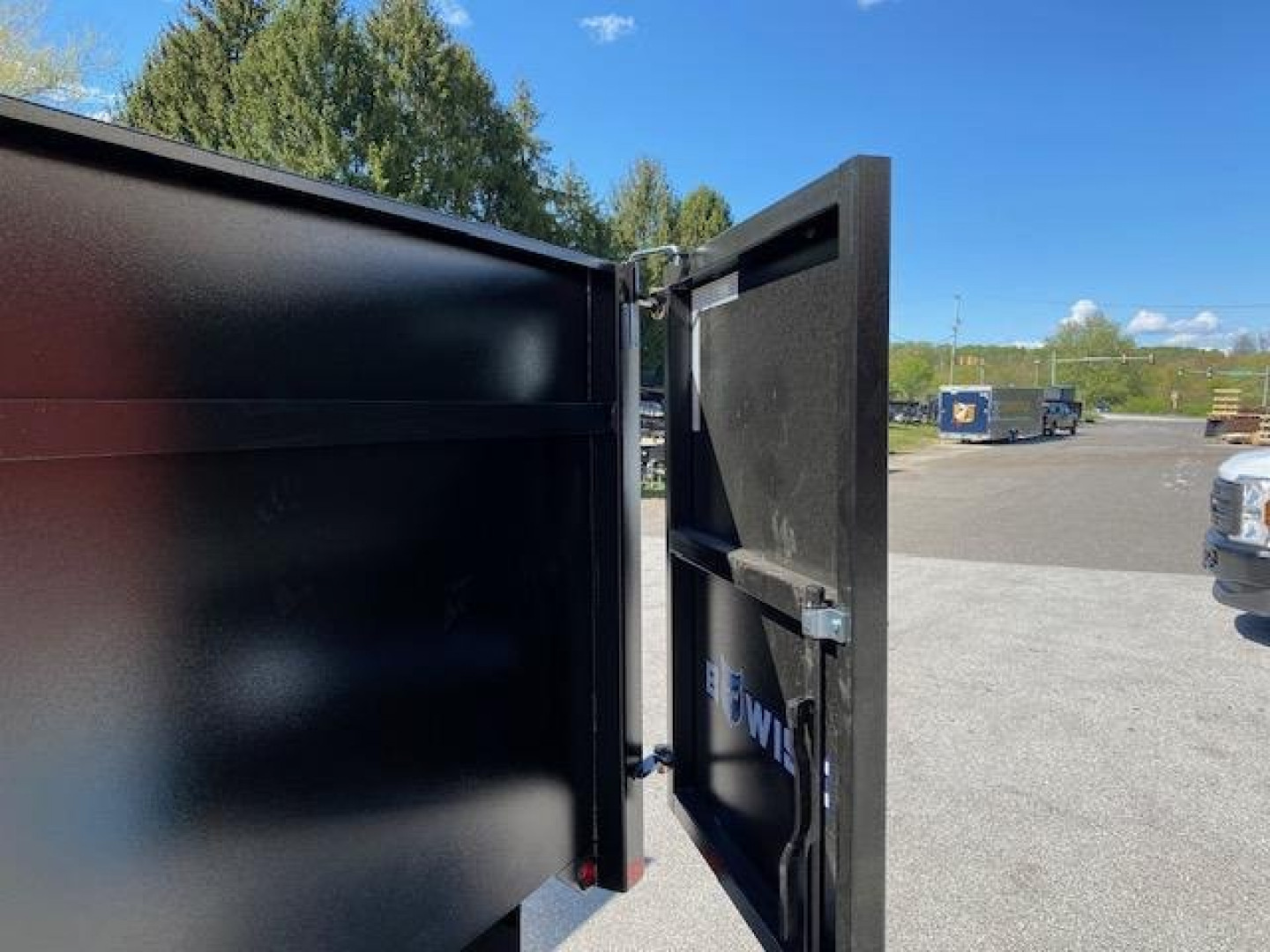 New 6 x 10 BWISE Deckover 48" High Sides Dump Trailer 10k  **BLACK/RED**