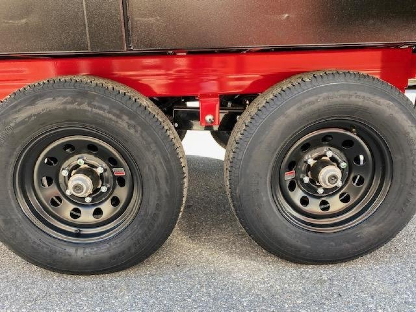 New 6 x 10 BWISE Deckover 48" High Sides Dump Trailer 10k  **BLACK/RED**