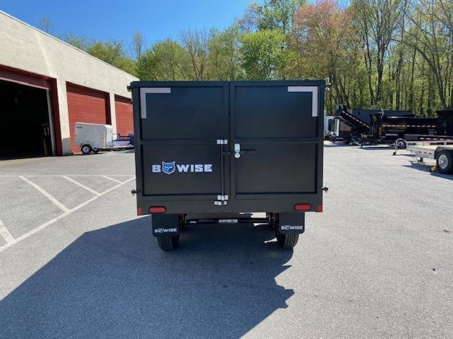 New 6 x 10 BWISE Deckover 48" High Sides Dump Trailer 10k  **BLACK/RED**