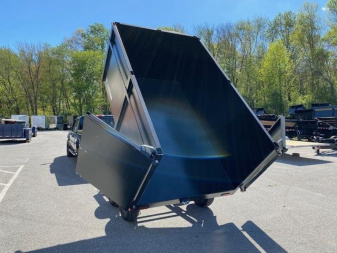 New 6 x 10 BWISE Deckover 48" High Sides Dump Trailer 10k  **BLACK/RED**