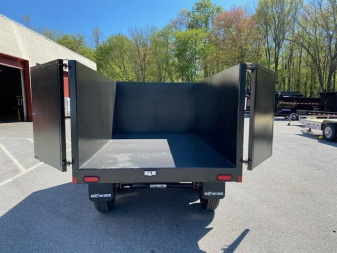 New 6 x 10 BWISE Deckover 48" High Sides Dump Trailer 10k  **BLACK/RED**