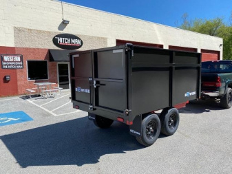 New 6 x 10 BWISE Deckover 48  High Sides Dump Trailer 10k  **BLACK/RED**