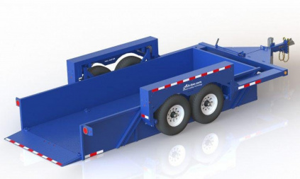 New 6'3" x 16' Air Tow UT16-12 Drop Deck Equipment Trailer, 16K GVWR  ***w/Spare Tire Mount & 110v Batt Charger