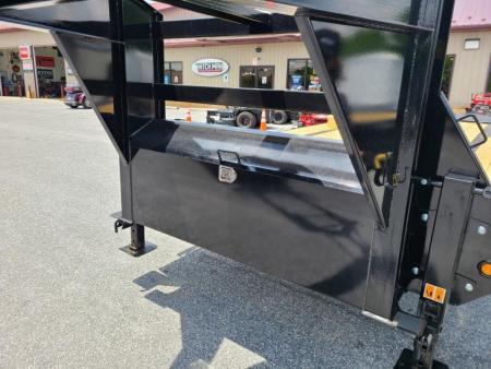 New 8.5 x 25 (20+5) Big Tex 16GN Gooseneck Deck Over Equipment Trailer, 17.5k **w/Mega Ramps & Spare Tire Assy