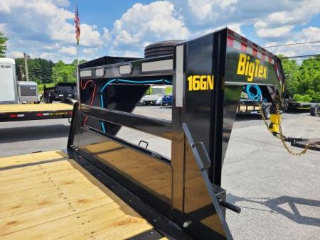 New 8.5 x 25 (20+5) Big Tex 16GN Gooseneck Deck Over Equipment Trailer, 17.5k **w/Mega Ramps & Spare Tire Assy