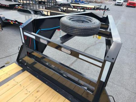 New 8.5 x 25 (20+5) Big Tex 16GN Gooseneck Deck Over Equipment Trailer, 17.5k **w/Mega Ramps & Spare Tire Assy