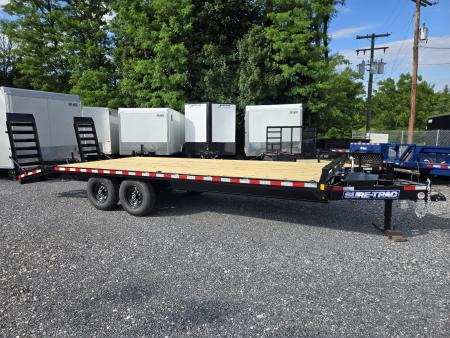 New 8.5 x 22 (18+4) Sure-Trac Beavertail Deckover Equipment Trailer, 15k GVWR **w/ Drop In Toolbox Installed