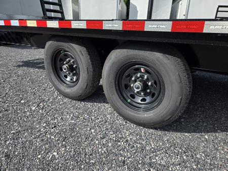 New 8.5 x 22 (18+4) Sure-Trac Beavertail Deckover Equipment Trailer, 15k GVWR **w/ Drop In Toolbox Installed
