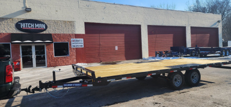 New 8.5 x 20 Sure-Trac Low Profile Flat Deck Deckover Trailer  10k