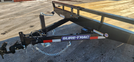 New 8.5 x 20 Sure-Trac Low Profile Flat Deck Deckover Trailer  10k