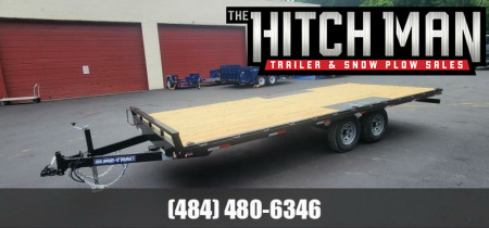 New 8.5 x 20 Sure-Trac Low Profile Flat Deck Deckover Trailer  10k