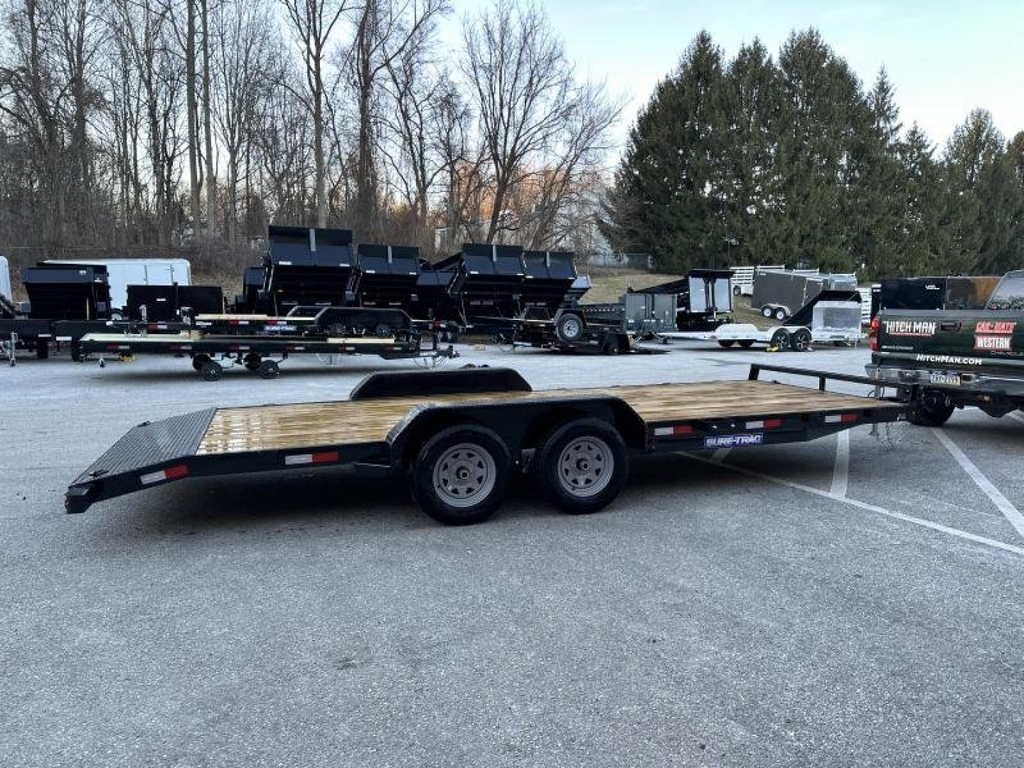 New 7 x 20 (18+2) Sure-Trac C-Channel Car Hauler Trailer 7k