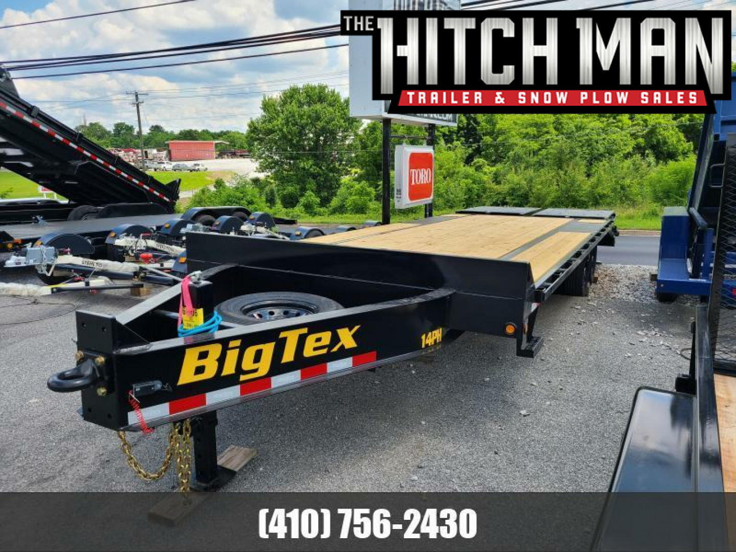 New 8.5' x 25' (20'+5') Big Tex 14PH Deckover Equipment Trailer, 16K GVWR ***w/Spare Tire, Mega Ramps