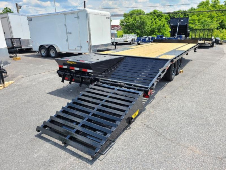 New 8.5' x 25' (20'+5') Big Tex 14PH Deckover Equipment Trailer, 16K GVWR ***w/Spare Tire, Mega Ramps