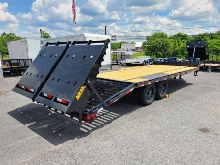 New 8.5' x 25' (20'+5') Big Tex 14PH Deckover Equipment Trailer, 16K GVWR ***w/Spare Tire, Mega Ramps