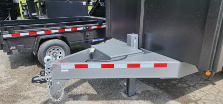 New *Clearance*7 x 14 BWISE Deckover 48" High Sides Dump Trailer 15.4K **BLACK/GRAY**