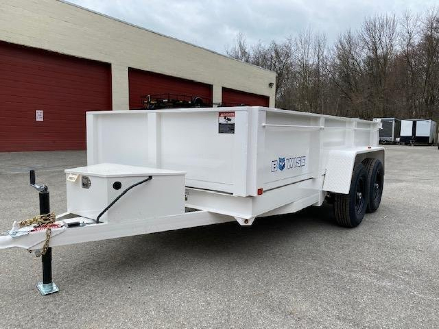 New 6 x 12 BWISE Low Pro Dump Trailer 10k **White**