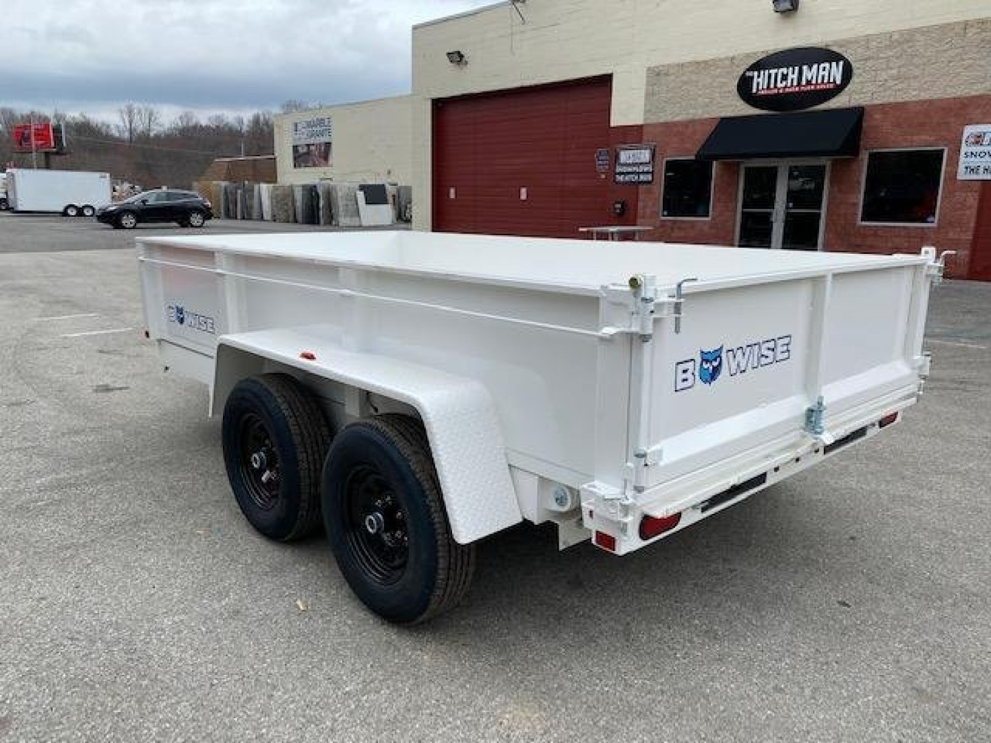 New 6 x 12 BWISE Low Pro Dump Trailer 10k **White**
