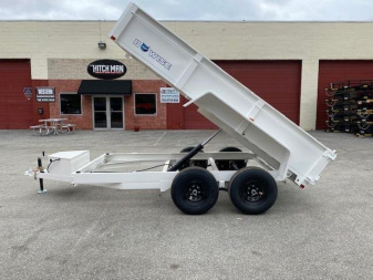 New 6 x 12 BWISE Low Pro Dump Trailer 10k **White**