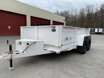New 6 x 12 BWISE Low Pro Dump Trailer 10k **White**