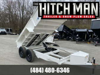 New 6 x 12 BWISE Low Pro Dump Trailer 10k **White**