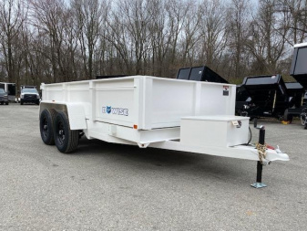New 6 x 12 BWISE Low Pro Dump Trailer 10k **White**