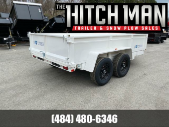 New 6 x 12 BWISE Low Pro Dump Trailer 10k **White**