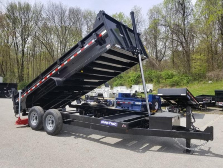 New END OF THE YEAR CLEARANCE SALE***7 x 16 Sure Trac Low-Pro Telescopic Dump Trailer 14k