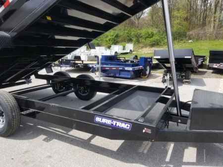 New SALE***7 x 16 Sure Trac Low-Pro Telescopic Dump Trailer 14k