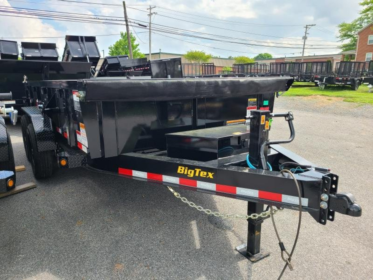 New 7 X 14 Big Tex 14LP-14 HD Low Profile Dump Trailer 14k **Scissor Hoist, Tarp Kit, 110v Batt Charger