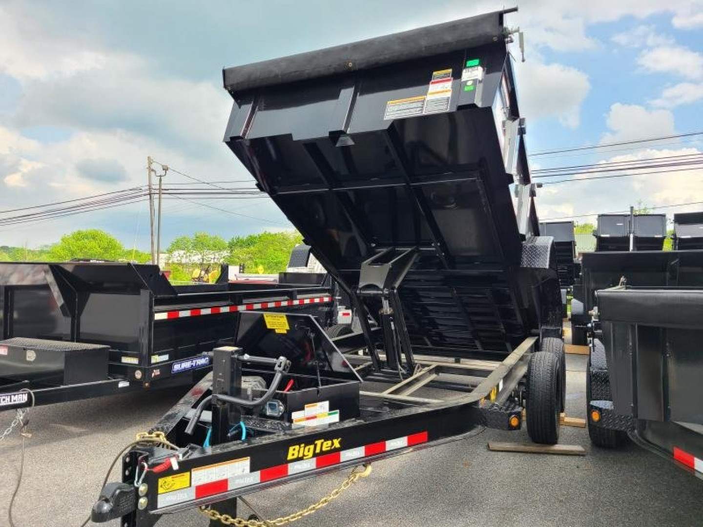 New 7 X 14 Big Tex 14LP-14 HD Low Profile Dump Trailer 14k **Scissor Hoist, Tarp Kit, 110v Batt Charger