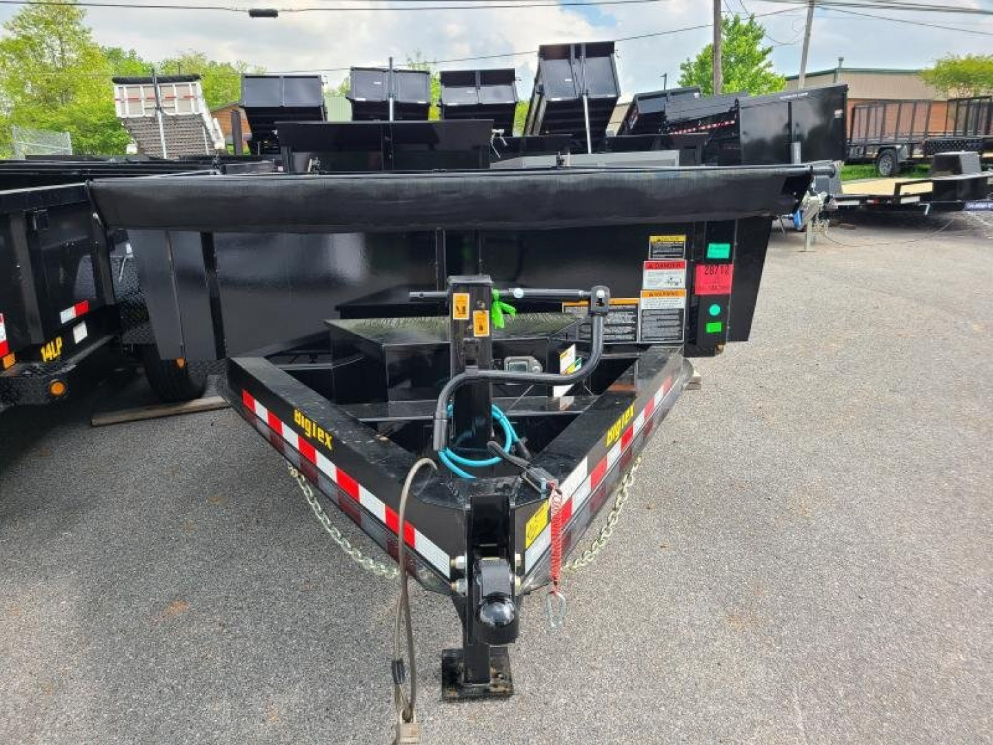 New 7 X 14 Big Tex 14LP-14 HD Low Profile Dump Trailer 14k **Scissor Hoist, Tarp Kit, 110v Batt Charger