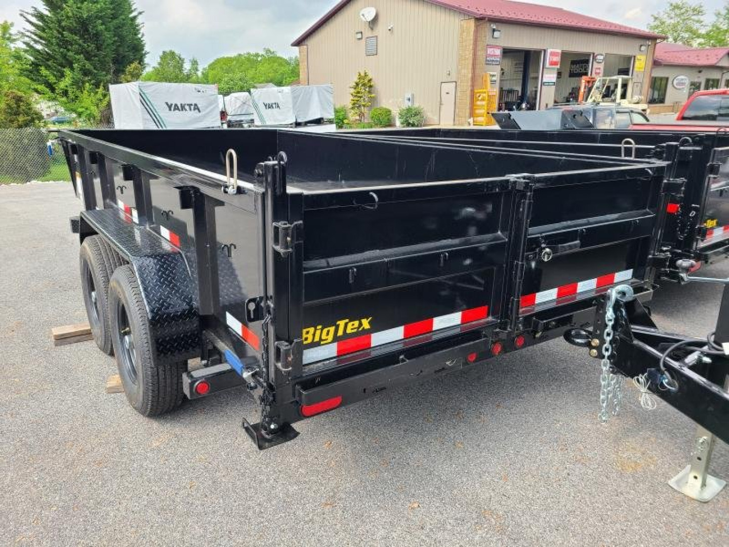 New 7 X 14 Big Tex 14LP-14 HD Low Profile Dump Trailer 14k **Scissor Hoist, Tarp Kit, 110v Batt Charger