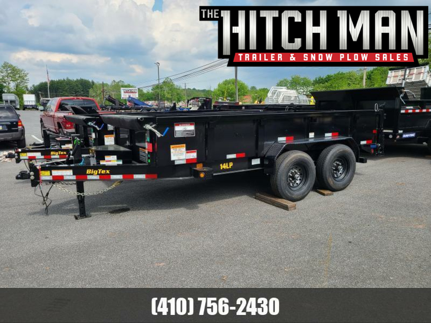 New 7 X 14 Big Tex 14LP-14 HD Low Profile Dump Trailer 14k **Scissor Hoist, Tarp Kit, 110v Batt Charger