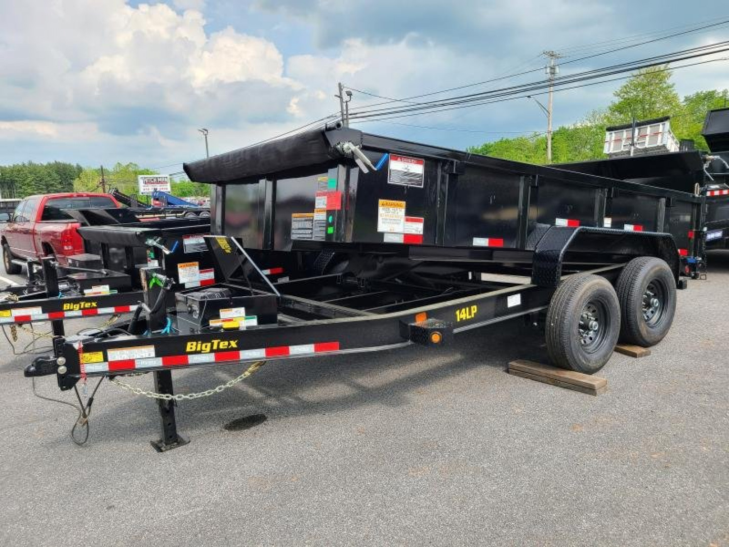 New 7 X 14 Big Tex 14LP-14 HD Low Profile Dump Trailer 14k **Scissor Hoist, Tarp Kit, 110v Batt Charger
