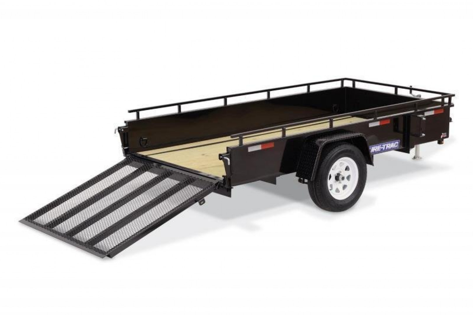 New 6 x 12 Sure-Trac Steel High Side Utility Trailer, 3k GVWR **w/Spring Assist Gate, Set-Back Jack