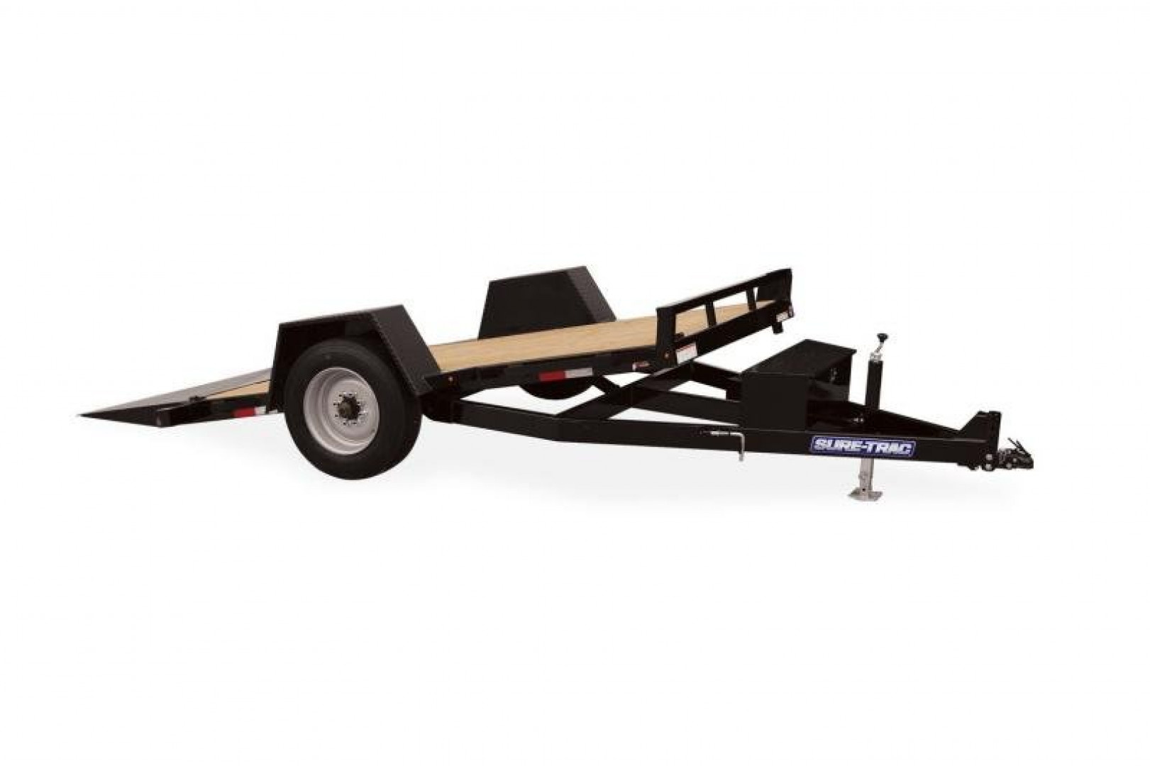 New 6.5 x 16 (12+4) Sure-Trac Single Axle Tilt Bed Equipment Trailer, 7.8k GVWR **w/4' Stationary Deck