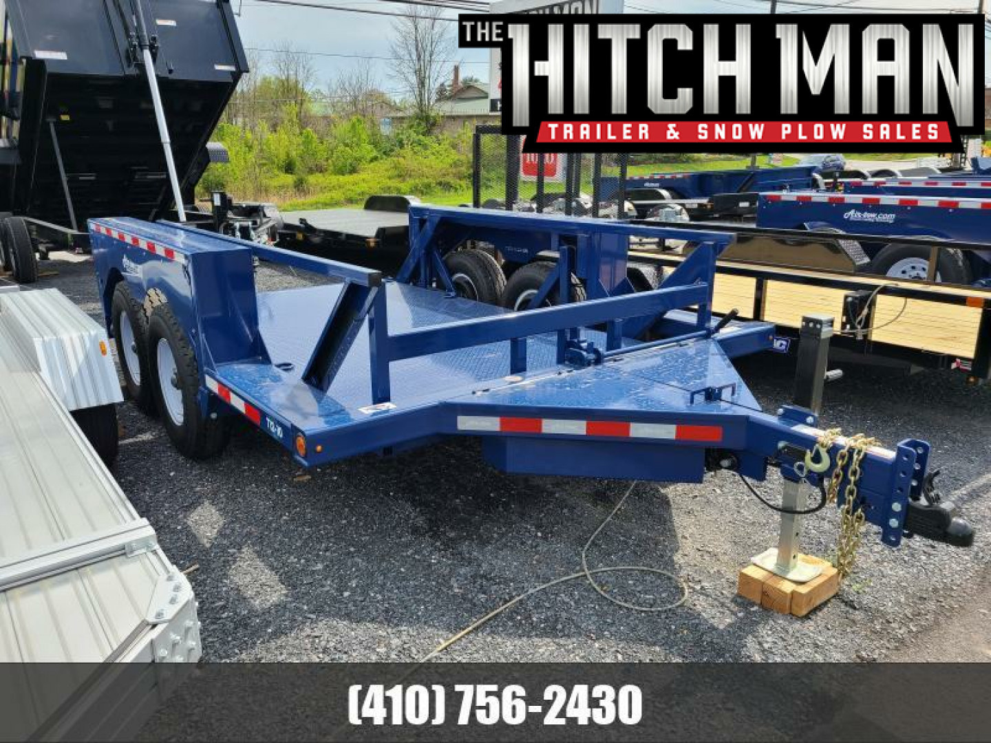 New 6'3" x 12' AIR TOW T12-10 Tandem Axle Drop Deck Equipment Trailer, 13.5k GVWR ***10,000 lb. Capacity w/Spare Mount & 110v Batt. Charger