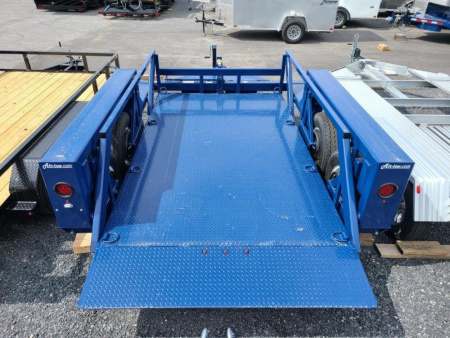 New 6'3" x 12' AIR TOW T12-10 Tandem Axle Drop Deck Equipment Trailer, 13.5k GVWR ***10,000 lb. Capacity w/Spare Mount & 110v Batt. Charger