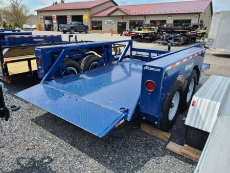 New 6'3" x 12' AIR TOW T12-10 Tandem Axle Drop Deck Equipment Trailer, 13.5k GVWR ***10,000 lb. Capacity w/Spare Mount & 110v Batt. Charger