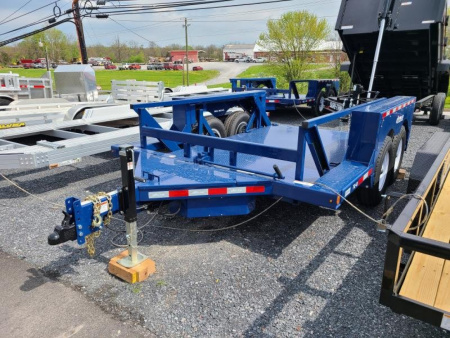 New 6'3" x 12' AIR TOW T12-10 Tandem Axle Drop Deck Equipment Trailer, 13.5k GVWR ***10,000 lb. Capacity w/Spare Mount & 110v Batt. Charger